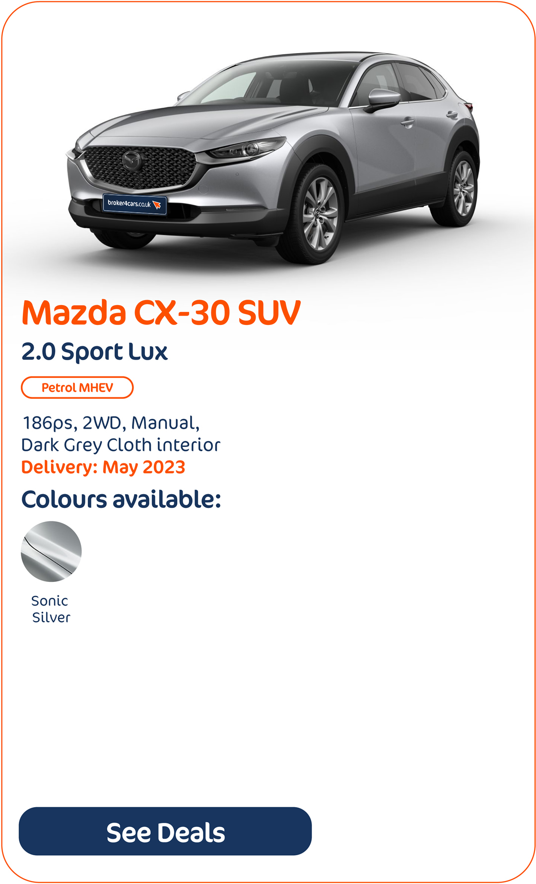 Mazda CX-30 SUV 2.0 Sport Lux - Click to Enquire